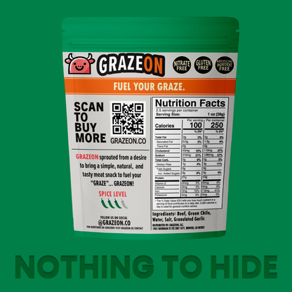 Green Chile Beef Jerky Crisps - 53g Protein Per Bag