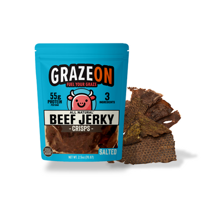 Salted Beef Jerky Crisps - 55g Protein Per Bag